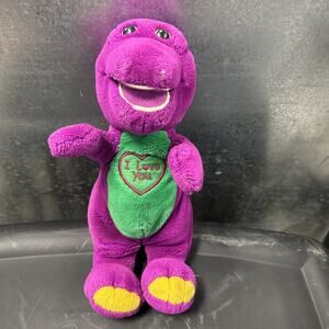 Singing Barney The Purple Dinosaur Tv Character Plush Stuffed Animal vintage